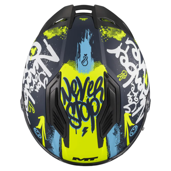 MT-Helmets Stinger 2 Rocket C3 Full-Face Helmet – Matt – top view