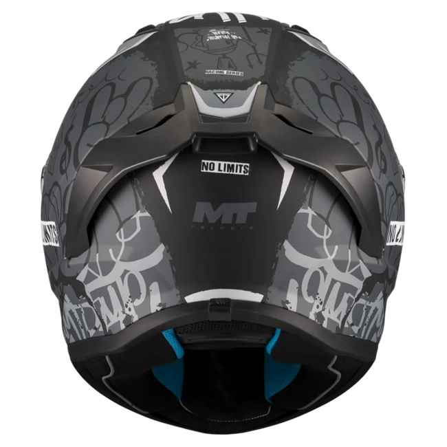 MT-Helmets Stinger 2 Tagger B2 Full-Face Helmet – Matt – rear view