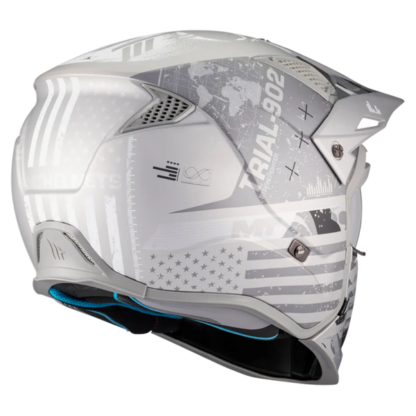 MT-Helmets Streetfighter SV S Belic A2 Convertible Helmet – Matt – rear three-quarter view