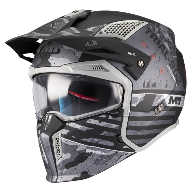 MT-Helmets Streetfighter SV S Belic B2 Convertible Helmet – Matt – front three-quarter view