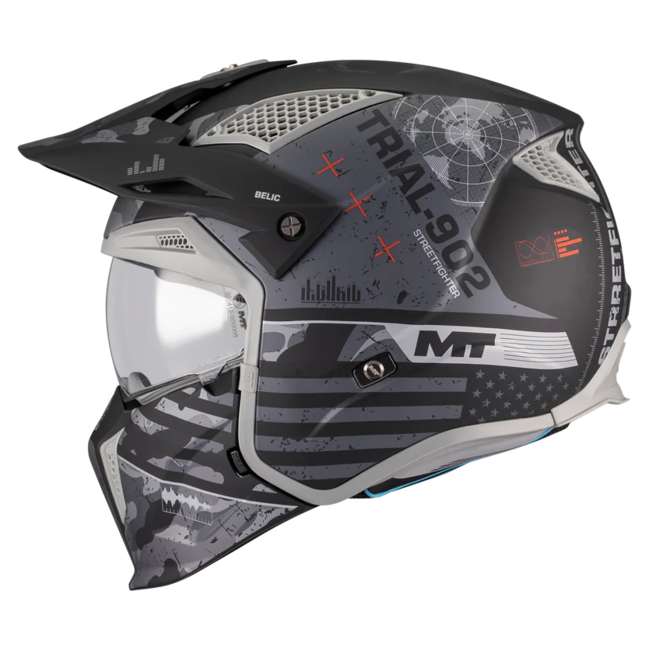 MT-Helmets Streetfighter SV S Belic B2 Convertible Helmet – Matt – left side view