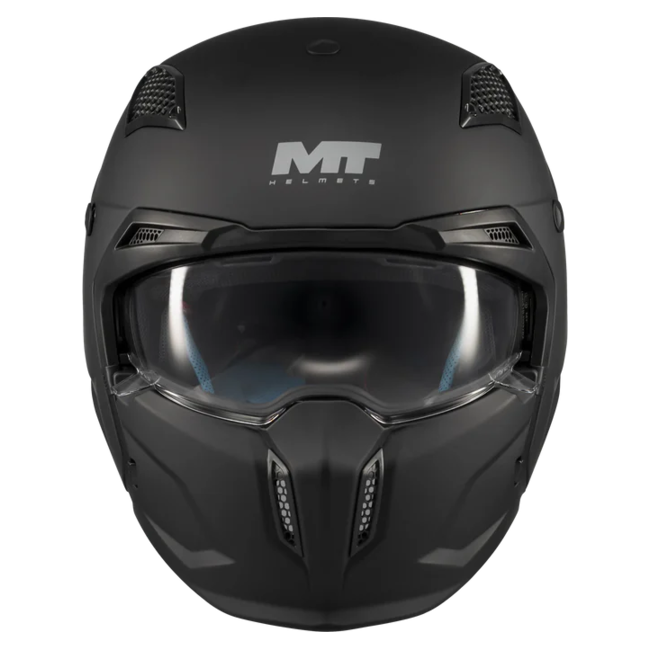 MT-Helmets Streetfighter SV S Pure A1 Convertible Helmet – Matt Black – detail
