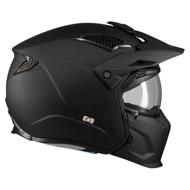 MT-Helmets Streetfighter SV S Pure A1 Convertible Helmet – Matt Black – rear view
