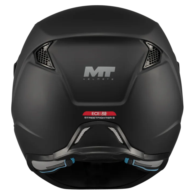 MT-Helmets Streetfighter SV S Pure A1 Convertible Helmet – Matt Black – detail view