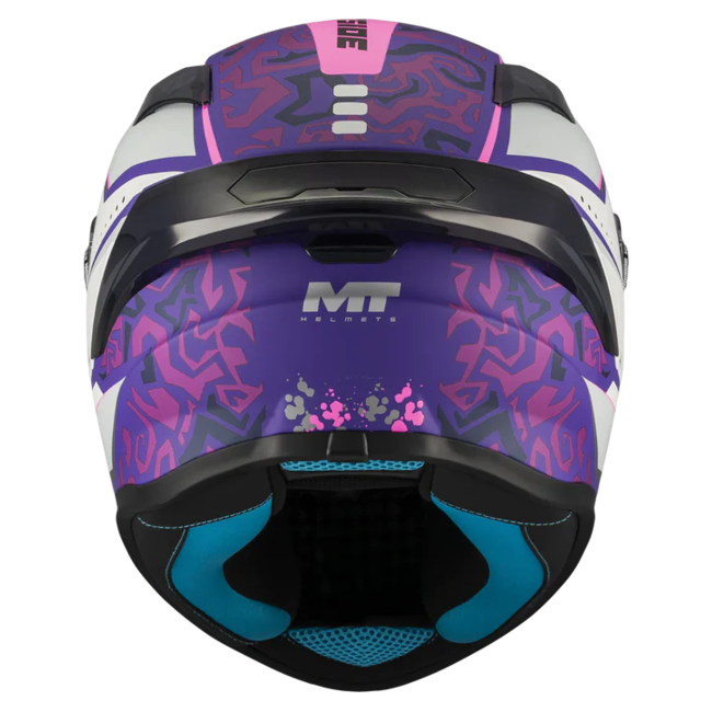 MT-Helmets Targo S Outside C8 Full-Face Helmet – Matt – rear view