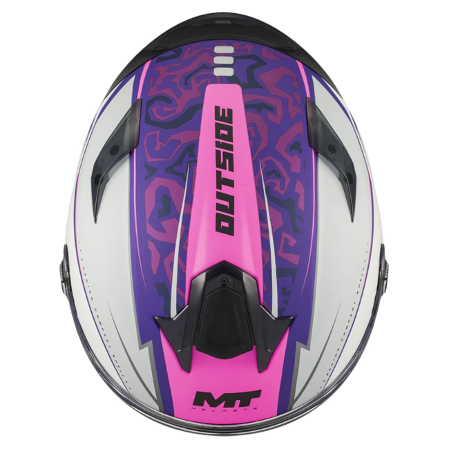 MT-Helmets Targo S Outside C8 Full-Face Helmet – Matt – top view