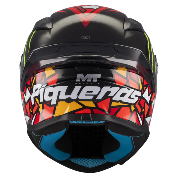 MT-Helmets Targo S Piqueras B5 Full-Face Helmet – Gloss – rear view