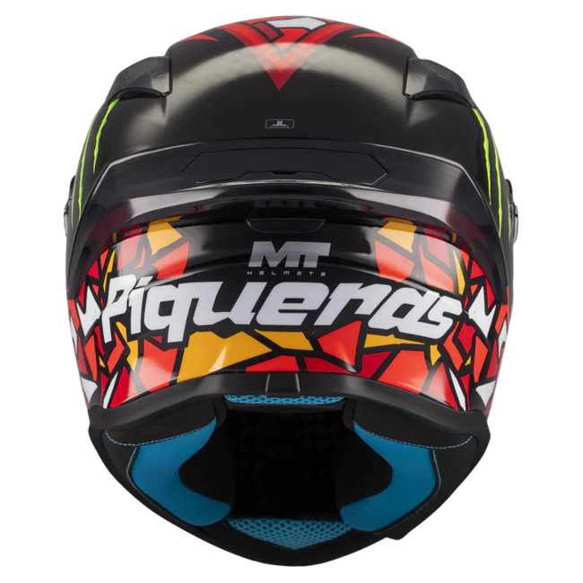 MT-Helmets Targo S Piqueras B5 Full-Face Helmet – Gloss – rear view