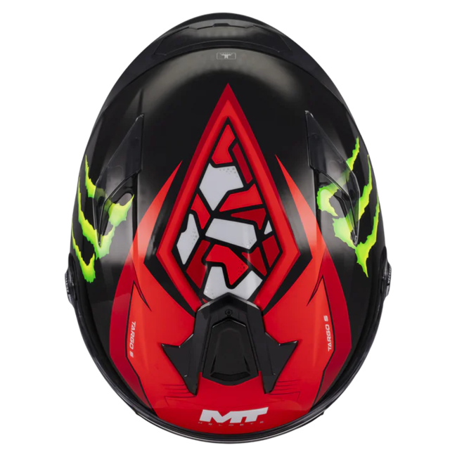 MT-Helmets Targo S Piqueras B5 Full-Face Helmet – Gloss – top view