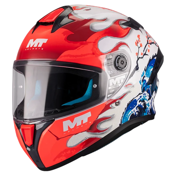 MT-Helmets Targo S Yamanaka 2025 A5 Full-Face Helmet – Gloss – front three-quarter view