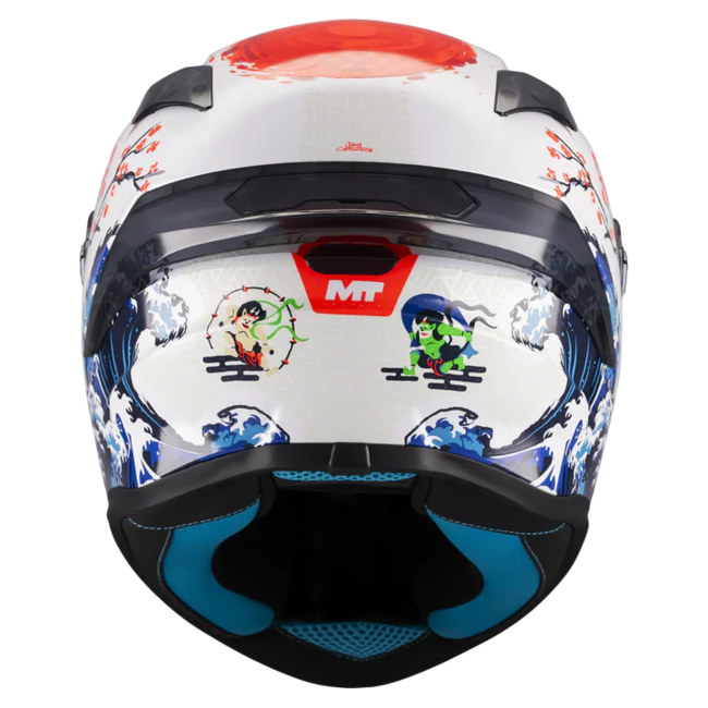 MT-Helmets Targo S Yamanaka 2025 A5 Full-Face Helmet – Gloss – rear view