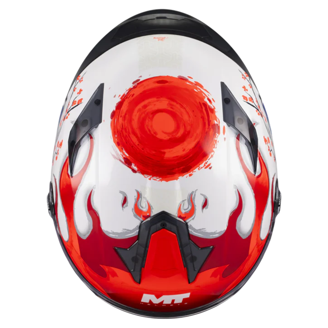 MT-Helmets Targo S Yamanaka 2025 A5 Full-Face Helmet – Gloss – top view
