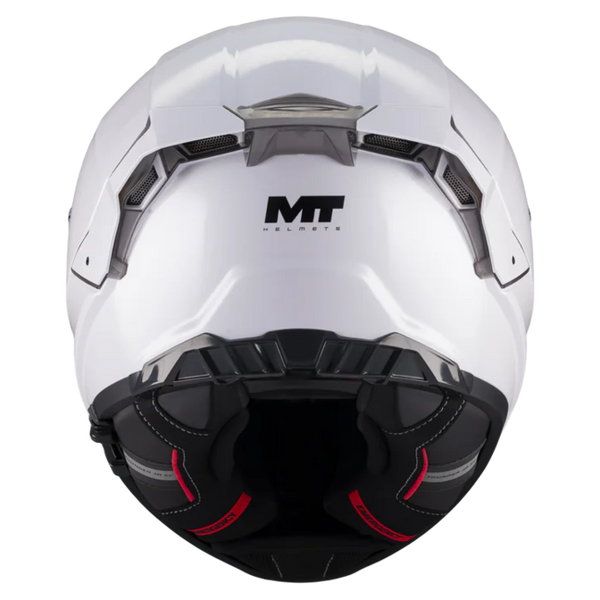 MT-Helmets Thunder 4 R SV Pure A0 Full-Face Helmet – Gloss White – rear view