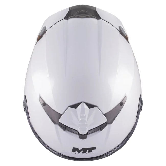 MT-Helmets Thunder 4 R SV Pure A0 Full-Face Helmet – Gloss White – top view