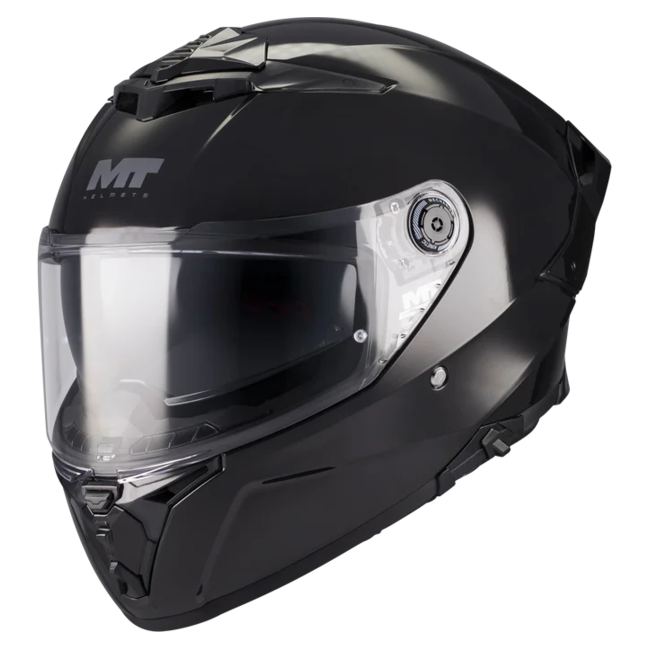 MT-Helmets Thunder 4 R SV Pure A1 Full-Face Helmet – Gloss Black – front three-quarter view