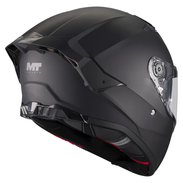 MT-Helmets Thunder 4 R SV Pure A1 Full-Face Helmet – Matt Black – rear three-quarter view