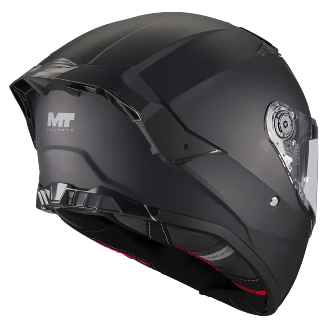 MT-Helmets Thunder 4 R SV Pure A1 Full-Face Helmet – Matt Black – rear three-quarter view