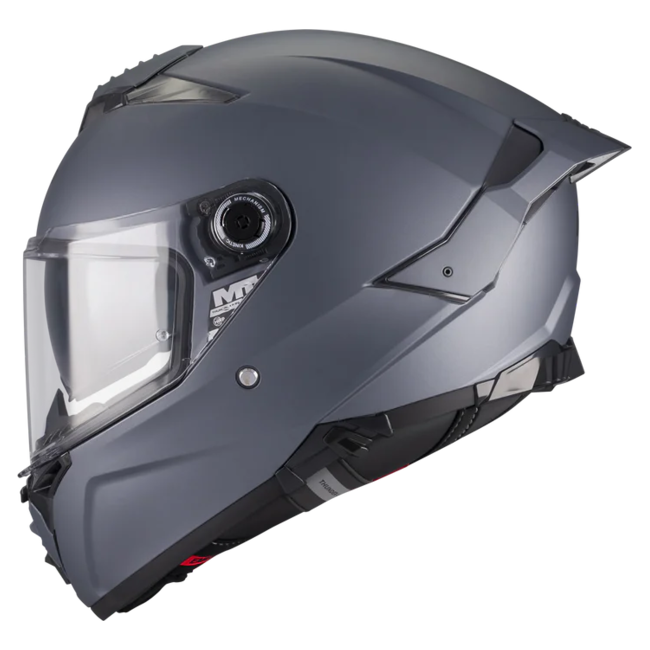 MT-Helmets Thunder 4 R SV Pure A2 Full-Face Helmet – Matt Grey – left side view