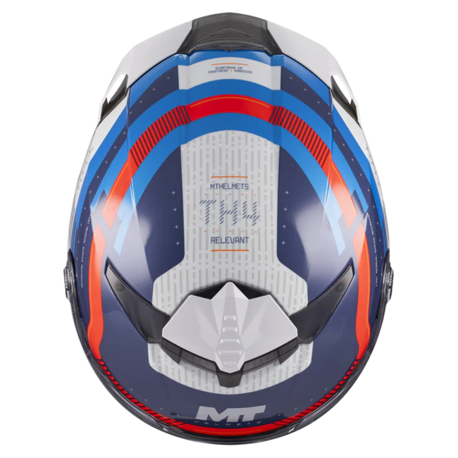 MT-Helmets Thunder 4 R SV Revelant C5 Full-Face Helmet – Gloss Red / Blue – top view