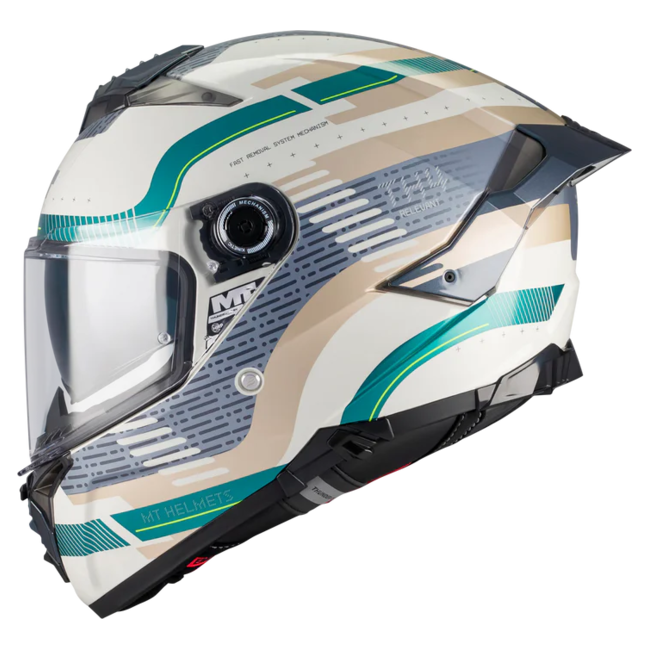 MT-Helmets Thunder 4 R SV Revelant C6 Full-Face Helmet – Gloss Green – left side view