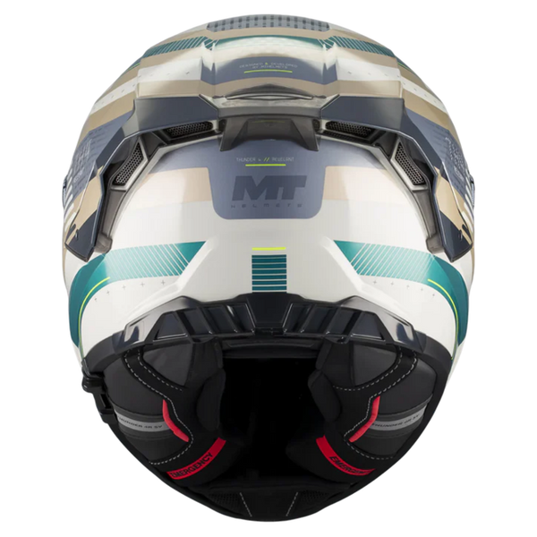MT-Helmets Thunder 4 R SV Revelant C6 Full-Face Helmet – Gloss Green – rear view