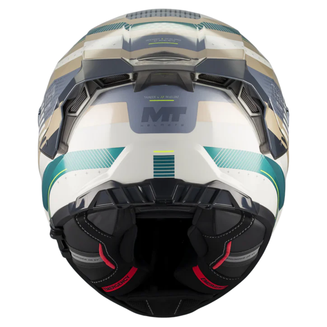 MT-Helmets Thunder 4 R SV Revelant C6 Full-Face Helmet – Gloss Green – rear view