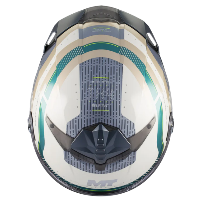 MT-Helmets Thunder 4 R SV Revelant C6 Full-Face Helmet – Gloss Green – top view