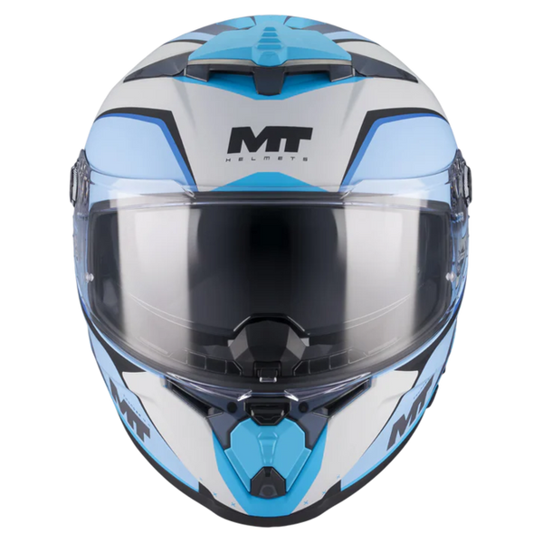 MT-Helmets Thunder 4 R SV Wind Tunnel C7 Full-Face Helmet – Matt Light Blue – front view