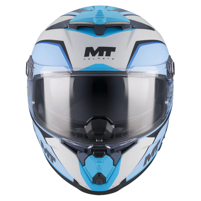 MT-Helmets Thunder 4 R SV Wind Tunnel C7 Full-Face Helmet – Matt Light Blue – front view