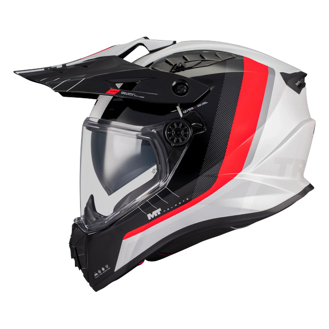 MT-Helmets Track SV Nomad A15 Adventure Helmet – Gloss Red – left side view