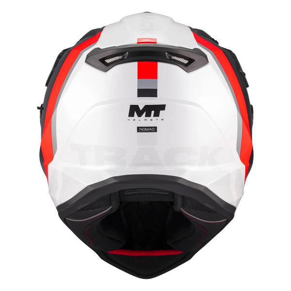 MT-Helmets Track SV Nomad A15 Adventure Helmet – Gloss Red – rear view
