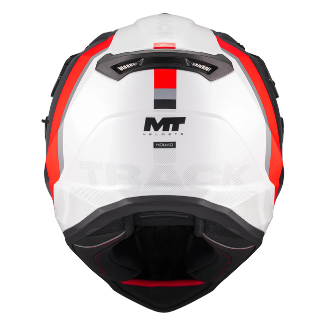 MT-Helmets Track SV Nomad A15 Adventure Helmet – Gloss Red – rear view