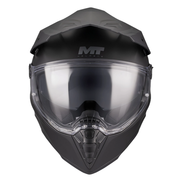 MT-Helmets Track SV Pure A1 Adventure Helmet – Matt Black – front view