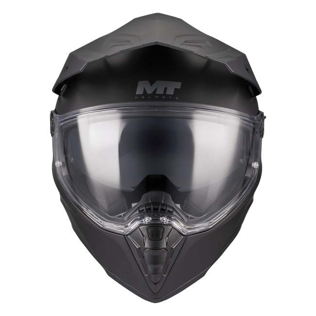 MT-Helmets Track SV Pure A1 Adventure Helmet – Matt Black – front view