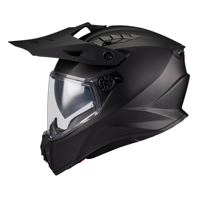 MT-Helmets Track SV Pure A1 Adventure Helmet – Matt Black – left side view