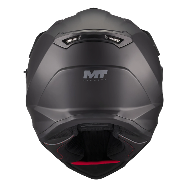 MT-Helmets Track SV Pure A1 Adventure Helmet – Matt Black – rear view