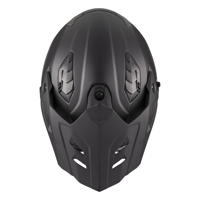MT-Helmets Track SV Pure A1 Adventure Helmet – Matt Black – top view