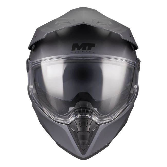 MT-Helmets Track SV Pure A2 Adventure Helmet – Matt Grey – front view