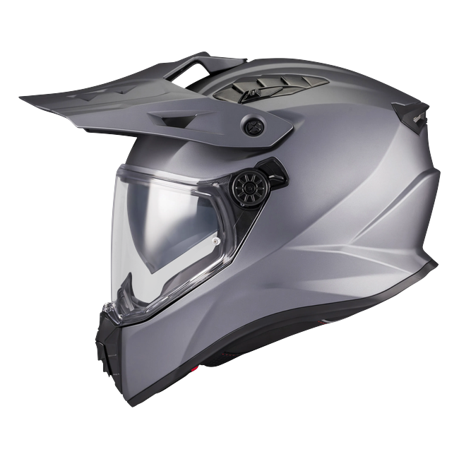 MT-Helmets Track SV Pure A2 Adventure Helmet – Matt Grey – left side view