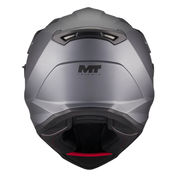 MT-Helmets Track SV Pure A2 Adventure Helmet – Matt Grey – rear view