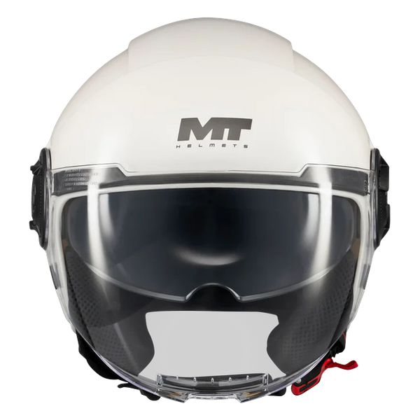 MT-Helmets Viale SV S Pure A0 Jet Helmet – Gloss White – front three-quarter view
