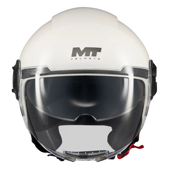 MT-Helmets Viale SV S Pure A0 Jet Helmet – Gloss White – front three-quarter view