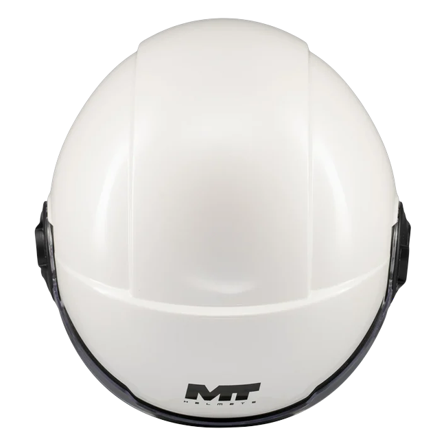 MT-Helmets Viale SV S Pure A0 Jet Helmet – Gloss White – top view