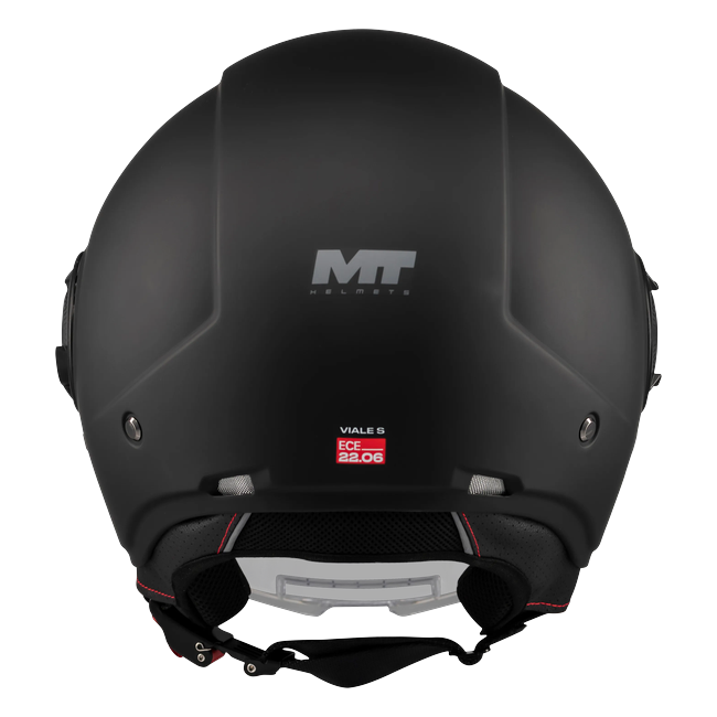 MT-Helmets Viale SV S Pure A1 Jet Helmet – Matt Black – detail view