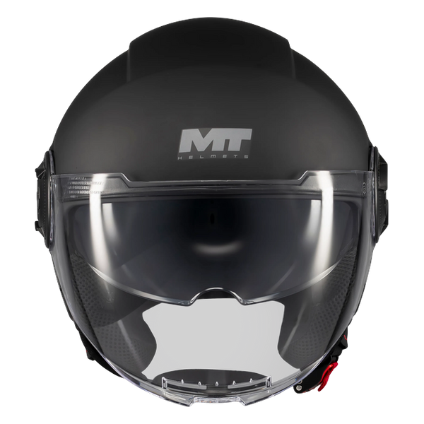 MT-Helmets Viale SV S Pure A1 Jet Helmet – Matt Black – front view