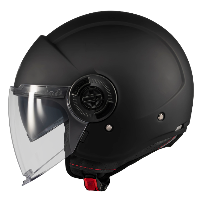 MT-Helmets Viale SV S Pure A1 Jet Helmet – Matt Black – left side view