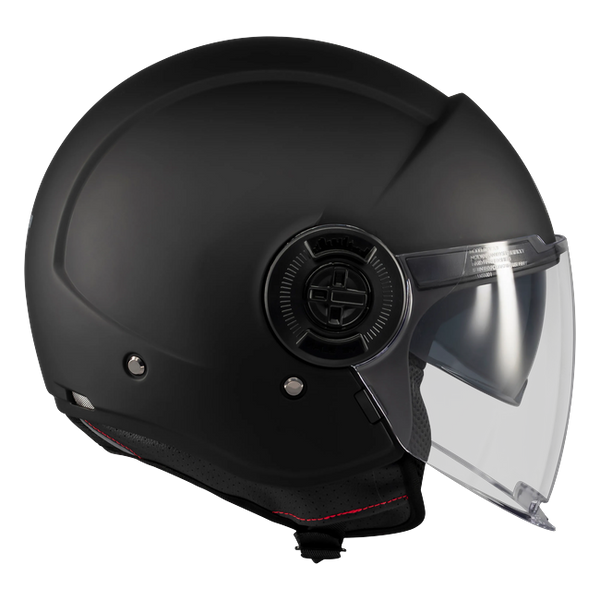 MT-Helmets Viale SV S Pure A1 Jet Helmet – Matt Black – rear view