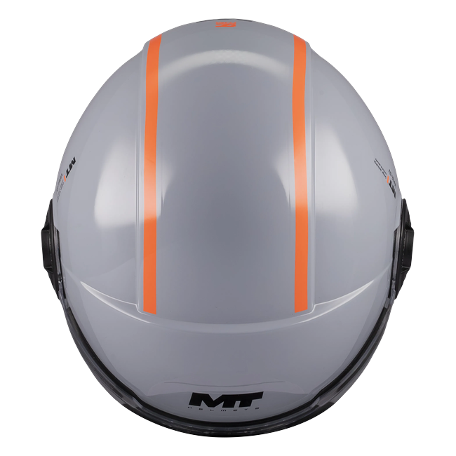 MT-Helmets Viale SV S Tasty C4 Jet Helmet – Gloss Silver – top view