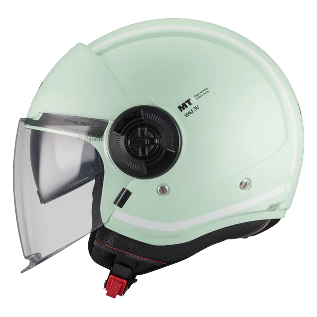 MT-Helmets Viale SV S Tasty C6 Jet Helmet – Matt Green – left side view