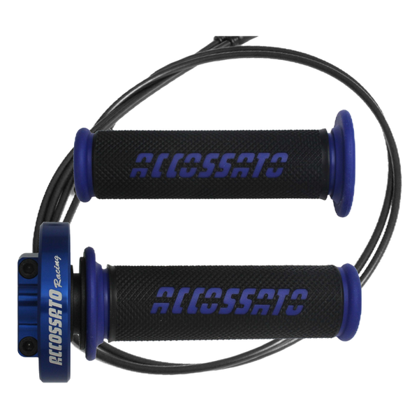 Accossato quick throttle MY008 for Yamaha R6, grip colour blue, cap colour blue